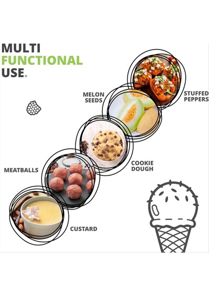 Paslanmaz Çelik Dondurma Kepçe - Zahmetsiz Porsiyon Için Rahat Sap - Katı Dondurma Için Falafel (Yurt Dışından) modelleri