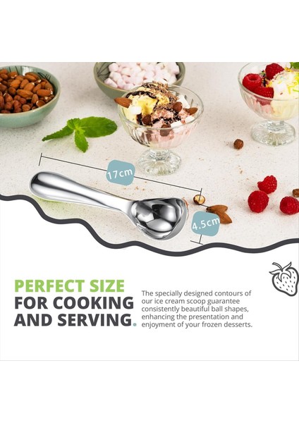 Paslanmaz Çelik Dondurma Kepçe - Zahmetsiz Porsiyon Için Rahat Sap - Katı Dondurma Için Falafel (Yurt Dışından) fırsatları