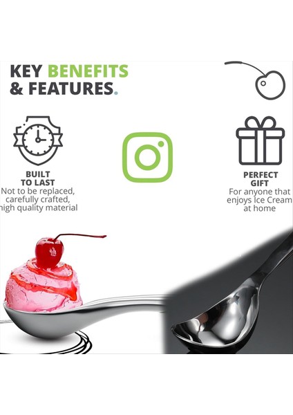 Paslanmaz Çelik Dondurma Kepçe - Zahmetsiz Porsiyon Için Rahat Sap - Katı Dondurma Için Falafel (Yurt Dışından) indirimleri