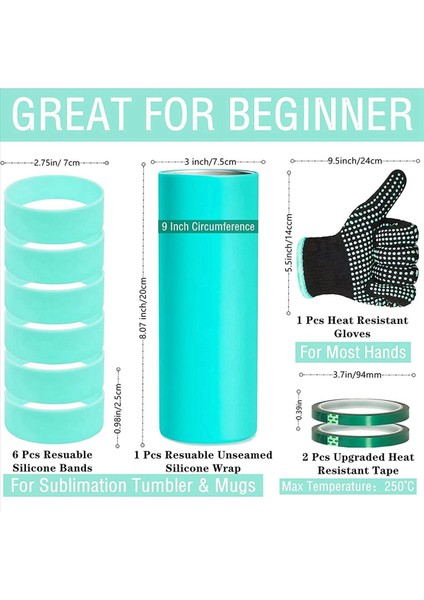 6x Sublimasyon Boşluklar Cam Silikon Kayış Kiti 20 Oz Sıkı Düz Boşluklar Süblimasyon Boşlukları Cam Kayış Kiti (Yurt Dışından) fırsatları