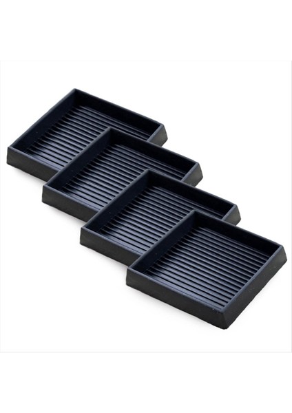 4pcs Anti-Kayma Mobilya Pedleri- 3X3IN Kare Kauçuk Önleyici Başlıklı Bacak Bardağı Bacak Bardak Altlığı Sandalye Yatak Tıpaları (Yurt Dışından)