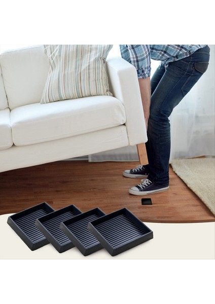 4pcs Anti-Kayma Mobilya Pedleri- 3X3IN Kare Kauçuk Önleyici Başlıklı Bacak Bardağı Bacak Bardak Altlığı Sandalye Yatak Tıpaları (Yurt Dışından) indirimleri