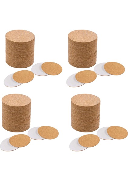 Kendinden Yapışkanlı Bardak Altlıkları Cork Paspaslar ve Diy El Sanatları Malzemeleri Için Destek Tabakaları (320 Yuvarlak) (Yurt Dışından)