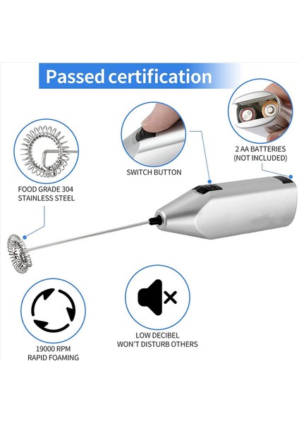 2x Süt Çeyiz Sessiz El Tutulmuş Çeyrek Fırlatma Yüksek Güçlü Mini Blender Elektrikli Köpük Maker Mixer Blender (Yurt Dışından) fırsatları