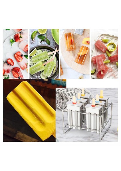 Paslanmaz Çelik Dondurma Kalıp Popsicle Kalıp Dondurma Diy Meyve 6 Buz Tepsisi Kalıp (Yurt Dışından) modelleri