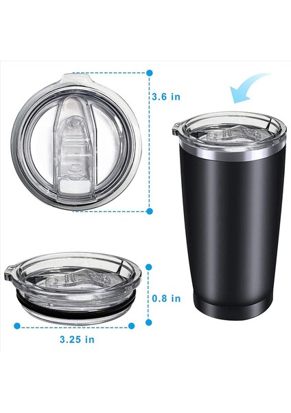 2x 20OZ Tumbler Yedek Kapaklar Dökülme Geçirmez Sıçrama Dirençli Kapakları Yeti Rambler ve Daha Fazla Bardak Fincanı Için Kapaklar (Yurt Dışından) fiyatları