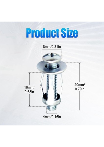 80 Pcs M4 Jack Somun Galvanizli Çelik Petal Somunları Ince Panel Montajı Için Genişleme Ankrajları 0 79 Inç Uzunluğunda (Yurt Dışından) modelleri