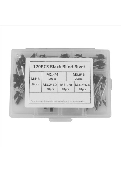 240PCS M2 4 M3 0 M3 2 M4 Siyah Alüminyum Perçinler Tırnak Dekorasyon Perçinleri Mobilya Ürün Yelpazesi Kiti HW078 (Yurt Dışından) modelleri