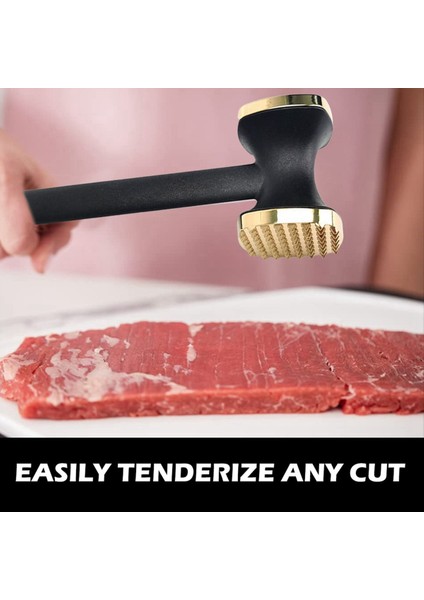 Biftek Hammer Mallet Çift Taraflı Çinko Alaşımlı Et Ihale Meater Maksimize Edi Tadı Eti Çekiç Gümüş (Yurt Dışından) fiyatları