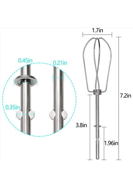 W10490648 El Mikser Mutfaktaid Mikser Yardımı Için Turbo Çırpıcılar Yerine Çorbalar Smoothies Shakes Yumurta Beyazları 4 Pcs Karıştırma (Yurt Dışından) indirimleri