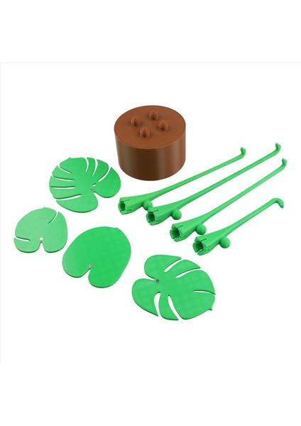 Monstera Plant - Coaster Seti - 3D Baskı - Mıknatısla Bağlı Yapraklar Monstera Plant A (Yurt Dışından)
