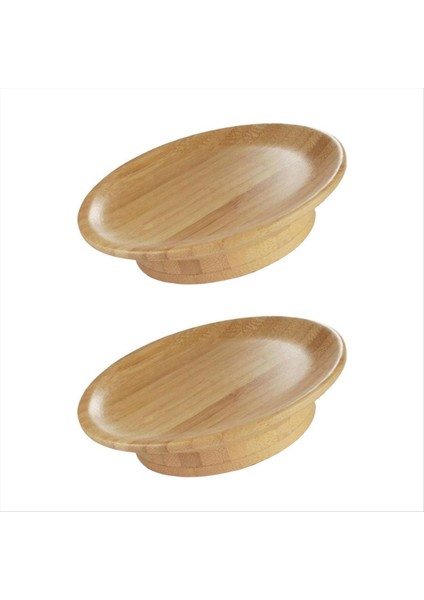 2pcs Şarap Cam Topper 4 Inç Şarap Bardağı Charcuterie Topper Bambu Şarap Cam Topper Bardak Altlık (Yurt Dışından)