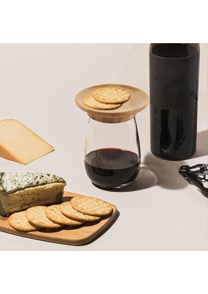 2pcs Şarap Cam Topper 4 Inç Şarap Bardağı Charcuterie Topper Bambu Şarap Cam Topper Bardak Altlık (Yurt Dışından) fırsatları