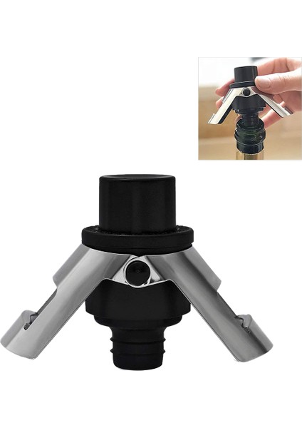 Paslanmaz Çelik Tıpası Pompa ile Şişe Tıpası Köpüklü Şarap Şişeleri Için Uygun (Yurt Dışından)