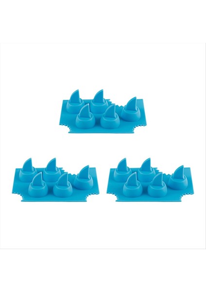 Silikon Köpekbalıkları Dondurucu Için Fin Olarak Buz Tepsisi Dıy Köpekbalıkları Yüzgeç Jello Kalıp Köpekbalığı Severler Buz Kalıpları 3 Adet (Yurt Dışından)
