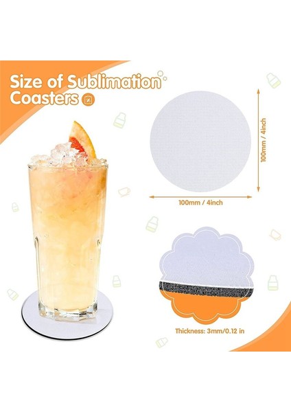 80PC Süblimasyon Boş Fincan Bardak Altlıkları Toplu 4x4 Inç Yuvarlak Boş Fincan Paspas Kauçuk Süblimasyon Için Isı Pres Baskısı (Yurt Dışından) modelleri