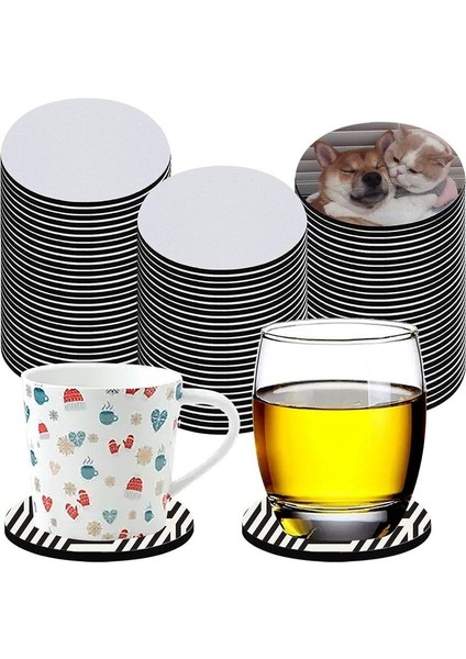 80PC Süblimasyon Boş Fincan Bardak Altlıkları Toplu 4x4 Inç Yuvarlak Boş Fincan Paspas Kauçuk Süblimasyon Için Isı Pres Baskısı (Yurt Dışından) fırsatları