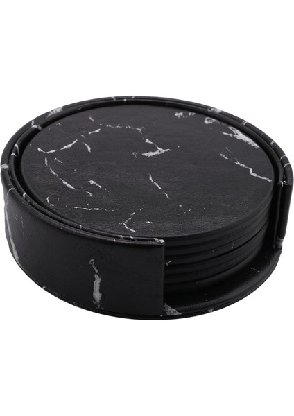 Tutucu ile 12 Parçalı Içecekler Için Bardak Altlıkları Siyah Yuvarlak Fincan Mat Pedi Ev ve Mutfak Kullanımı (Yurt Dışından) indirimleri