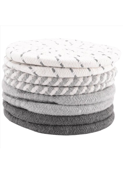 8 Adet Tutucu ile Bardak Altlıkları Içecekler Için 4 Renk Emici Bardak Altlıkları Ev Dekorasyonu Için Pamuk Dokuma Coaster Set (Yurt Dışından) indirimleri