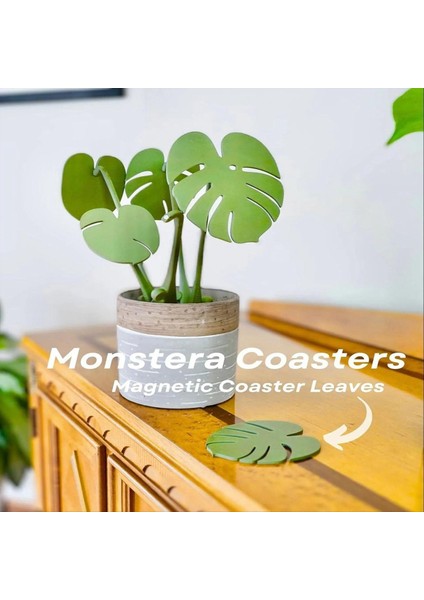 Monstera Coasters Bitki Kaymaz Bardak Altlıkları Monstera Coaster Seti Tropikal Yaprak Bitki Bardak Altlıkları Ev Dekorasyonu (Yurt Dışından) fiyatları