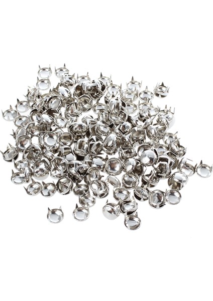 200X Bakır 8mm Gümüş Yuvarlak Koni Perçin Perçin Punk Dekorasyon Perçin Perçin Gümüş (Yurt Dışından) indirimleri