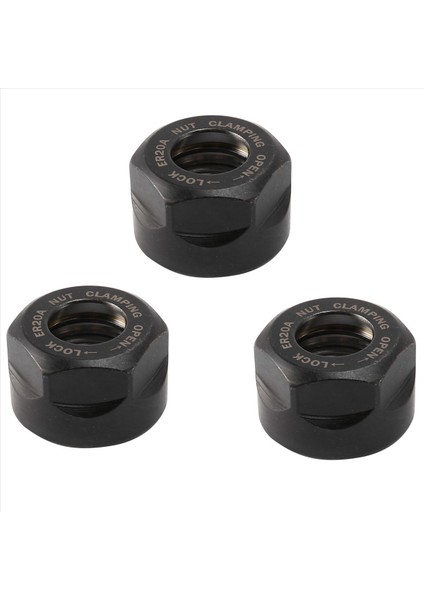 Cnc Freze Chuck Tutucu Torna Için 3x ER20 Koltuk Kelepçesi Somunları (Yurt Dışından)