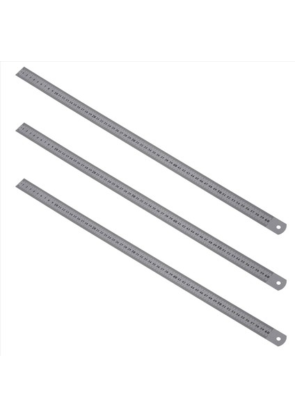3x Paslanmaz Çelik 60CM 23 6 Inç Ölçüm Uzun Düz Cetvel (Yurt Dışından)