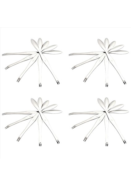 Deniz Ürünleri Aracı Yengeç Krakerleri Seçim Kaşık Paslanmaz Çelik Yengeç Peel Karides Aracı Istakoz Kelepçesi Plakalar Klips Klips - 20 Pcs (Yurt Dışından)
