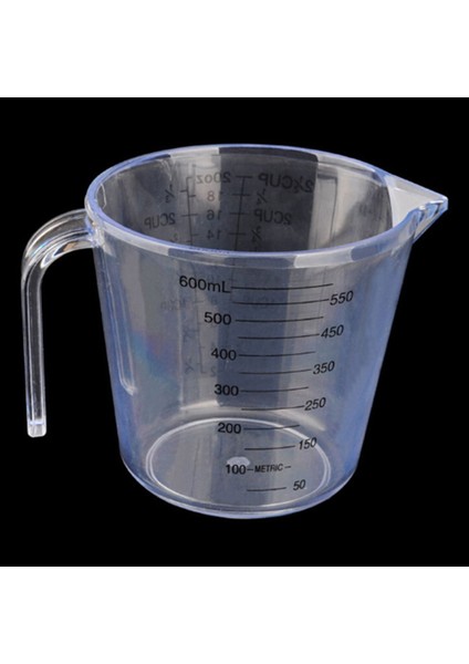 2x Pişirme Aletleri Çift Taraflı Dereceli Plastik Ölçüm Kupası Dereceli Ölçüm Kupası Ölçüm Silindiri 600ML (Yurt Dışından) fiyatları