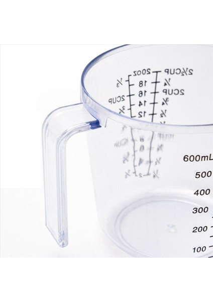 2x Pişirme Aletleri Çift Taraflı Dereceli Plastik Ölçüm Kupası Dereceli Ölçüm Kupası Ölçüm Silindiri 600ML (Yurt Dışından) indirimleri