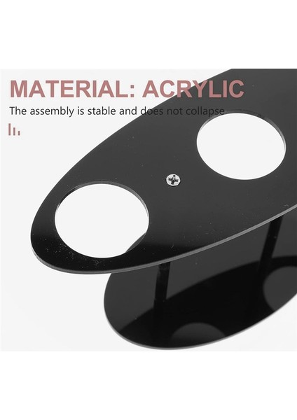 Akrilik Dondurma Koni Tutucu Charcuterie Food Cone Tutucu Waffle Koni Tutucu Standı 3 Delik Siyah (Yurt Dışından) fırsatları