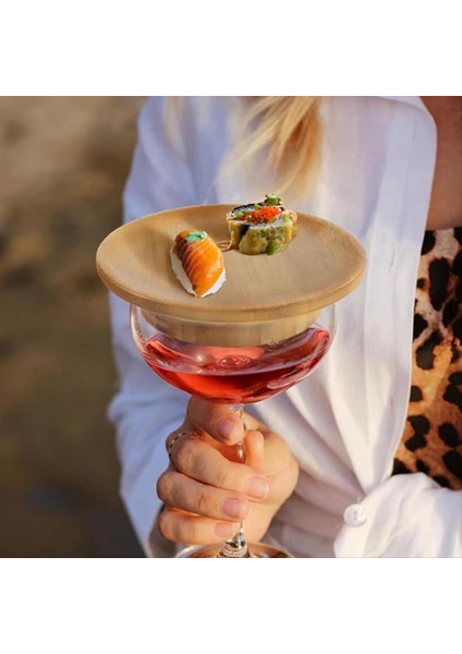 Şarap Camı Şarji Topper Şarap Camı Şarjeri Tahta Topper Şımarık Tabaklar Için Şarap Camı Topper Baraçlar 3 Pcs (Yurt Dışından) modelleri