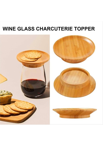 Şarap Camı Şarji Topper Şarap Camı Şarjeri Tahta Topper Şımarık Tabaklar Için Şarap Camı Topper Baraçlar 3 Pcs (Yurt Dışından) indirimleri