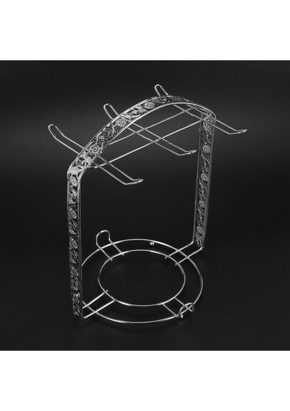 Gümüş Kaplama Kahve Fincan Hob Bardak Bulaşık Raf Çoğu 6 Bardak ve Tabak Metal Standı Tutucusu Asabilir (Yurt Dışından) fiyatları