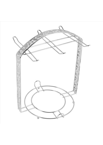 Gümüş Kaplama Kahve Fincan Hob Bardak Bulaşık Raf Çoğu 6 Bardak ve Tabak Metal Standı Tutucusu Asabilir (Yurt Dışından) modelleri