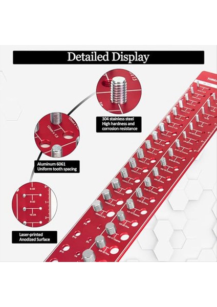 34 Somun ve Cıvata Iplik Denetleyicisi Iplik Denetleyicisi Standardı ve Metrik Plaka Duvar Montaj Vidalı Boyutlar ve Iplik Özellikleri (Yurt Dışından) fırsatları