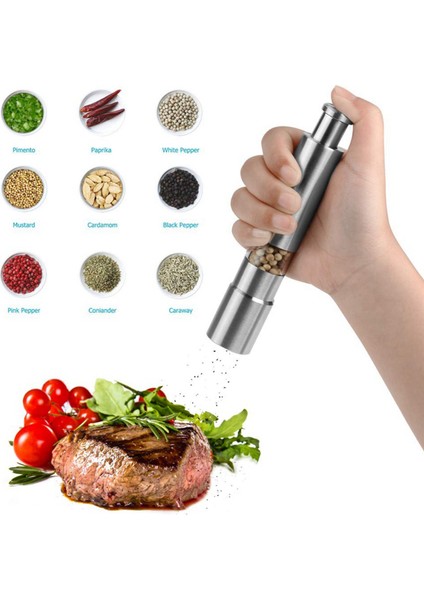 Tuz ve Karabiber Değirmeni Seti Paslanmaz Çelik Tuz ve Karabiber Öğütücü Dayanıklı Bir El Operasyonu Tuz ve Karabiber Değirmeni 4 Paket (Yurt Dışından) fiyatları