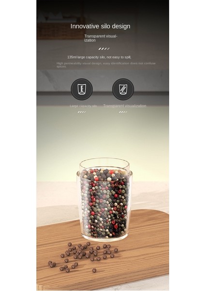 Şarj Edilebilir Elektrikli Tuz ve Karabiber Ayarlanabilir Kaba Doldurulabilir Değirmen Pille Çalışan Mutfak Aletine Sahip (Yurt Dışından) indirimleri