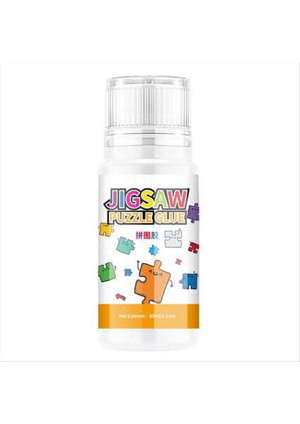 Jigsaw Bulmaca Yapıştırıcısı Sünger Kafalı 60ML Jigsaw Yapıştırıcı Toksik Olmayan ve Hızlı Kuru Bulmaca Mühürleyicisi (Yurt Dışından)