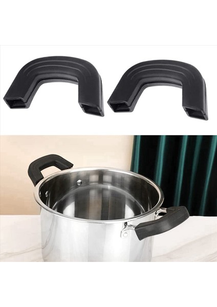 2x Silikon Tencere Kolları Tutucu Parmak Koruyucu Tencere Tutucusu Isıya Dayanıklı Silikon Kelepçe Sapı Tavalar Için Kapak Kapağı (Yurt Dışından) fiyatları