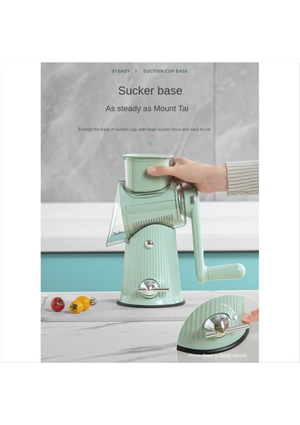 5 Değiştirilebilir Bıçak Çok Fonksiyonlu Patates ve Turp Dilimleme ve Dilimleme Makinesi ile Saplı Peynir Rahibi (Yurt Dışından)