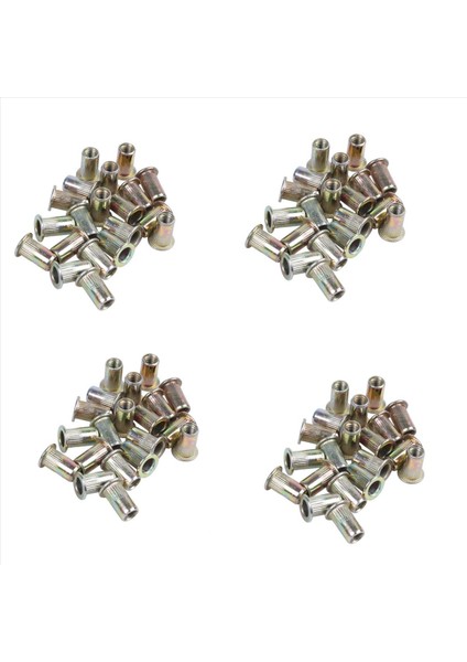 80PCS Düz Kafa Metrik Çelik M5 Perçin Somunu Ekle (Yurt Dışından)