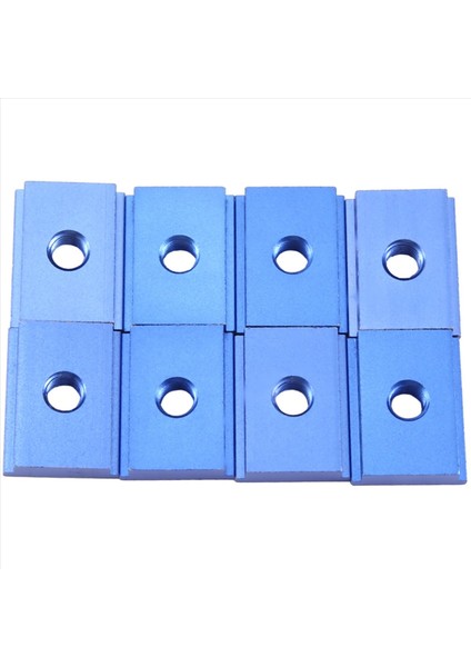 8 Adet M8 T Tip Parça Kaydırıcısı 30/45 Tip Kelepçe Vidalı Groove Freader Ahşap Işleme Aracı Mavi (Yurt Dışından)