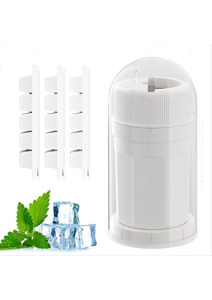 Dönen Buz Izgara Buz Bloğu Kalıp Buz Yapımı Kupa Hanehalkı Buz Kutusu Buz Maker Gıda Güvenli Malzeme Koku Yok Beyaz (Yurt Dışından)