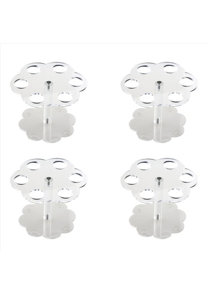 4pcs 6 Delik Akrilik Dondurma Koni Standı Tutucu Şeffaf (Yurt Dışından)