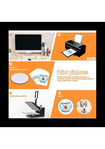 Yuvarlak Süblimasyon Boş Coaster Süblimasyon Boş Coaster Süblimasyon Isı Transfer Coaster Sıcak Preslenmiş Coaster 84PCS (Yurt Dışından) fiyatları