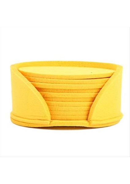 50PCS Yuvarlak Keçe Coaster Yemek Masası Koruyucusu Ped Isıya Dayanıklı Bardak Mat Kahve Çayı Sıcak Içecek Kupa Placemat Sarı (Yurt Dışından)