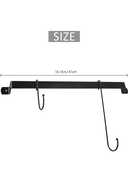 Kahve Kupa Rafı Esnek Kancalarla Duvara Monte Kahve Fincanı Tutucu Kupalar Çay Fincanları Mutfak Eşyaları (16 Inç/siyah) (Yurt Dışından) fırsatları