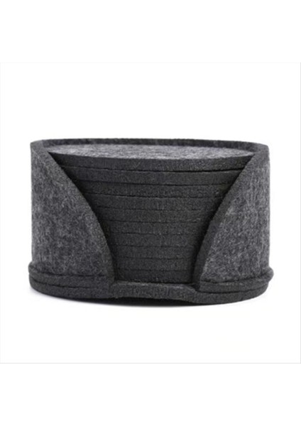 50PCS Yuvarlak Keçe Pisti Yemek Masası Koruyucusu Ped Isıya Dayanıklı Bardak Mat Kahve Çayı Sıcak Içecek Kupa Placemat Koyu Gri (Yurt Dışından)