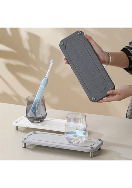 Ana Sayfa Kutusu Anında Kuru Mutfak Banyo Lavabo Organizatör Diyatomlu Toprak Lavabo Tepsisi Ev Koyu Gri (Yurt Dışından) modelleri